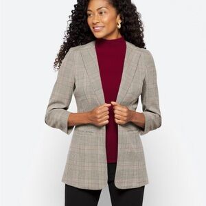 Skies Are Blue Raja Printed Collarless Blazer